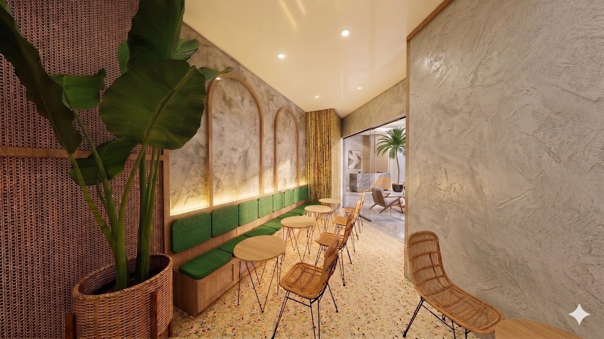 Lounge seating area, design render