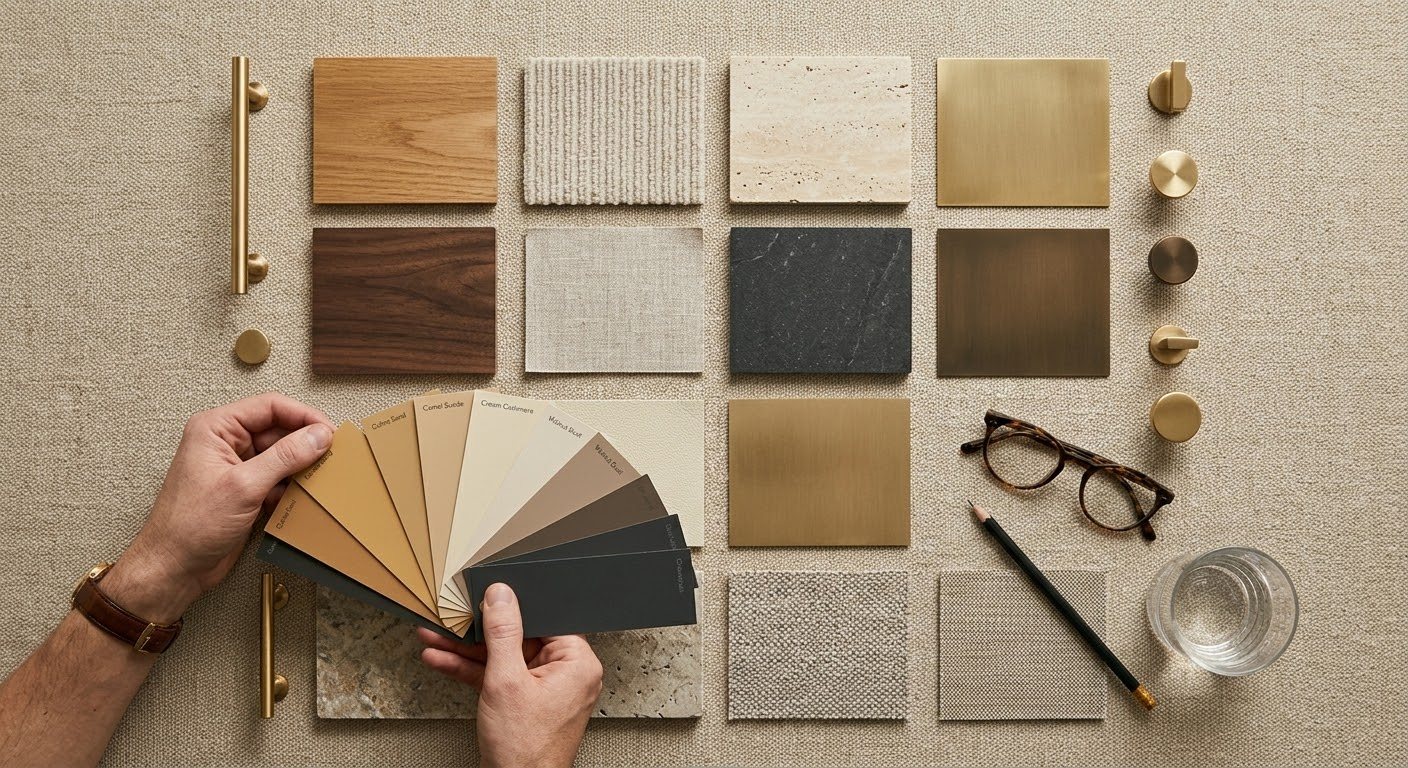 A manifest fit-out material and finish board